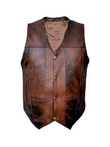 Chaleco Clásico de Cuero Estilo Western para Hombre, Prenda Exterior Informal de Verano con Diseño Transpirable y Costuras Resistentes - Product Image 4