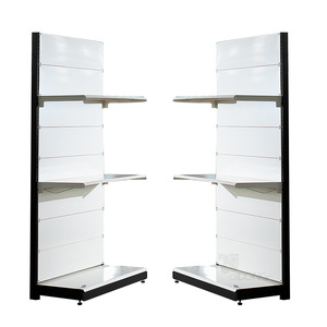 Góndola de un solo lado de alta resistencia |   Estantes Metálicos para Tiendas de Conveniencia, con Recubrimiento en Polvo, Instalación Rápida, Fabricante OEM - Product Image 1