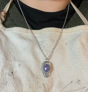 Chalcedoine naturelle lavande, charme vintage, bijoux faits à la main en argent 925 avec pierres précieuses pour femmes, fournisseur en gros, fabricant Rajasthan - Product Image 2