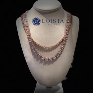 สร้อยคอแบบ Cuban Link ชุบทองประดับเพชร IGI Certified Lab Grown Diamond สไตล์ฮิปฮอปสำหรับผู้ชาย - Product Image 3