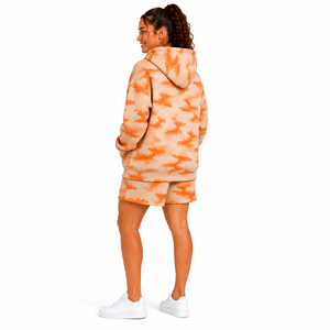 Wholesale Women Camo Short <b>Set</b> Oversized Hoodie Drawstring Shorts Two Piece Short <b>Set</b> Camouflage Print Casual Tracksuit Outfit - Product Image 6