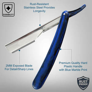 Manufacturer of Custom Logo Stainless Steel Barber Folding <b>Razor</b> for Face & Body Use <b>Single</b> <b>Blade</b> Lightweight 43g - Product Image 6