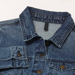 Veste en jean pour femme 2026 la plus vendue, avec logo personnalisé imprimé, élégante, à manches longues, style poche, automne, rembourrée en coton, taille XL, service OEM - Product Image 5