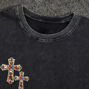 เสื้อกล้ามถักน้ำหนักมากคุณภาพสูง ผ้าฝ้าย 100% สไตล์ลำลอง พิมพ์โลโก้ได้ เป็นมิตรกับสิ่งแวดล้อม เสื้อผ้าสตรีทแวร์ทรงหลวมสำหรับผู้ชาย ปี 2026 - Product Image 3