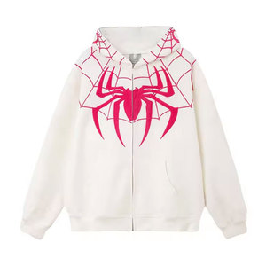 Sweat à capuche personnalisé en polyester/coton de haute qualité, brodé en flocage, avec logo imprimé, décontracté, unisexe, motif araignée, respirant, idéal pour l'hiver, vente en gros, ODM - Product Image 3