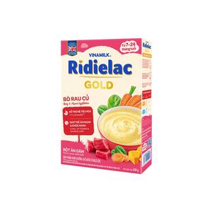 Vinamilk Ridielac Gold-Céréales pour les enfants de six mois-Saveur de légumes mélangés de boeuf-200g x 24 boîtes par carton - Product Image 1