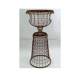 Urne de jardin de luxe en fil de fer en métal Grossiste et fabricant d'urne de jardin à quatre pattes - Product Image 6