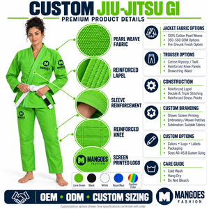Kimono de Jiu-Jitsu Brésilien BJJ Gi Uniforme Unisexe IBJJF pour Compétition, 100% Coton Respirant, Tissu Pré-rétréci, Coutures Renforcées - Product Image 6
