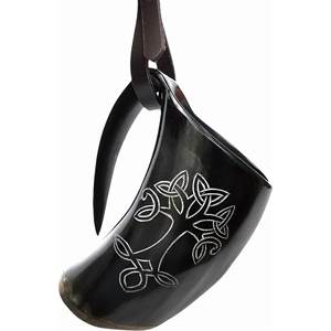Taza de Cuerno Africana de Lujo para Café, Té, Vino, Cerveza, Diseño Animal Tallado a Mano para Fiestas - Product Image 2