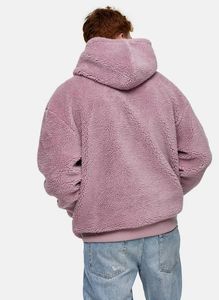 Sudadera con Capucha para Hombre, Forrada de Sherpa, Estilo Holgado, Ropa de Calle para Invierno - Product Image 6