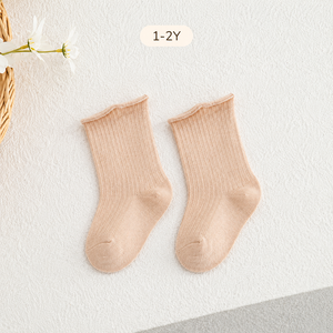BOHOPANNA Chaussettes basiques pour enfants, légères, douces, respirantes, confortables, couleur magnolia, taille 1 2Y, collection certifiée SNI - Product Image 4