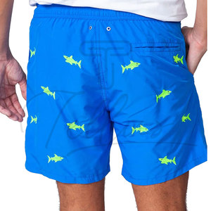 Shorts de Playa Elásticos para Hombre al por Mayor, 100% Poliéster, Secado Rápido, con Cordón Ajustable, para Surf y Natación - Product Image 5