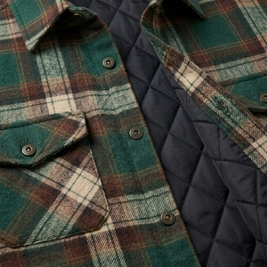 Men's Plaid <b>Flannel</b> Shirt <b>Jacket</b> With Polyester Lining Turn-down Collar Button Closure Winter Workwear Style <b>Flannel</b> <b>Jacket</b> - Product Image 4