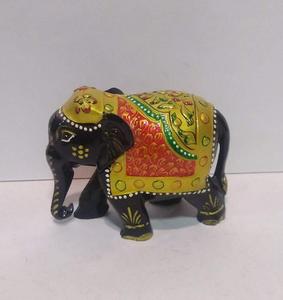 Hand Carved Large <b>Elephant</b> Art Statue Decorative Accent Unique Vintage Design for Living Room Office Home <b>Decor</b> - Product Image 5