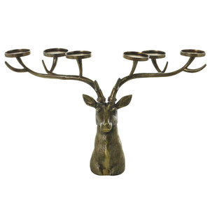 Candelabro de Reno para Decoración Navideña, para Sala de Estar, Chapado en Oro, Esculturas de Animales para Mesa, Candelabro Moderno - Product Image 4