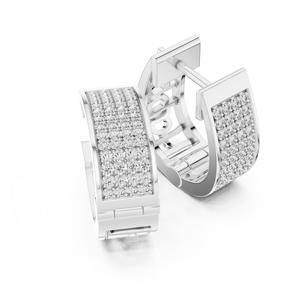 Pendientes de Aro Huggie de Plata 925 con Diamantes Cultivados en Laboratorio Certificados por IGI, Corte Brillante Redondo, Chapados en Oro, Joyería Nupcial para Mujer - Product Image 6