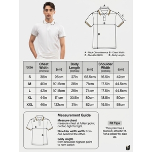 Polo de Hombre con Puntas Blancas, Cuello y Puños a Rayas, Manga Corta, Algodón Piqué, Casual, Proveedor Mayorista - Product Image 6