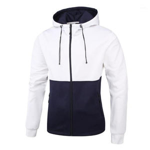 Sweat-shirts à capuche brodés pour hommes, style hip-hop, fermeture éclair intégrale, décontractés, style outdoor, 100% coton, respirants, écologiques, disponibles dans toutes les couleurs - Product Image 4