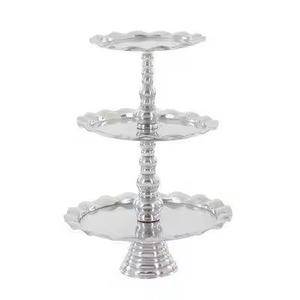 Support à gâteau moderne en métal, plateau de présentation de desserts, porte-cupcakes, centre de table élégant pour fêtes et événements - Product Image 2