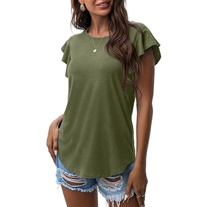 Camiseta Holgada de Cuello Redondo para Mujer, Talla Grande, Manga Corta, Estilo Urbano, con Logotipo Personalizado, Top Deportivo de Verano - Product Image 4