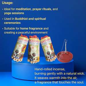 ชุดเชือก Lamatar1 2แพ็คมีกลิ่นหอมของพระพุทธเจ้าเป็นมิตรกับสิ่งแวดล้อมทำด้วยมือ - Product Image 5