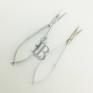 Professional White Spring <b>Scissors</b> Stainless Steel Sustainable Spring <b>Scissors</b> Straight Curved Sharp Tip Makeup <b>Scissor</b> mink - Product Image 2