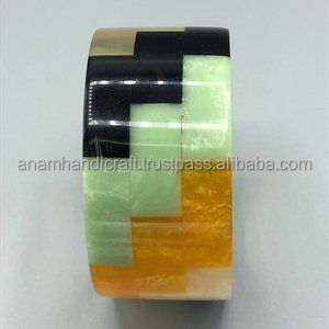 Highly Polished Customized Handcrafted Cufflink Vintage Angel Style Fashion <b>Resin</b> Joint Bangle for Women From India - Product Image 3