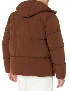 Veste matelassée longue pour homme avec poches latérales, fermeture éclair, design tendance, en tissu softshell épais et rembourré, en promotion – Nouveauté - Product Image 2