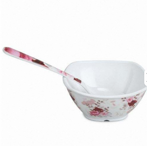Cuchara de Plástico con Diseño Floral, Ligera, Ovalada, para Uso Diario, Juego de Vajilla - Product Image 3