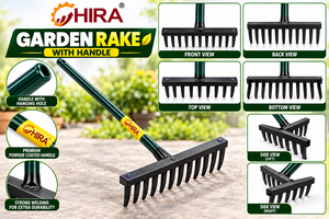 Râteau de jardin HIRA 31013 avec manche - Product Image 4