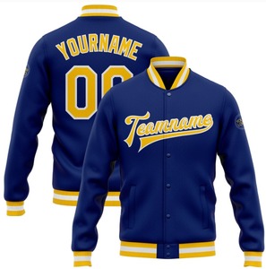 แจ็คเก็ตเบสบอลแบบกำหนดเอง แจ็คเก็ต Letterman แบบ OEM แจ็คเก็ตทีมแบบสั่งทำพิเศษ แจ็คเก็ตบอมเบอร์ปักลาย แจ็คเก็ต Varsity สำหรับผู้ชาย - Product Image 2