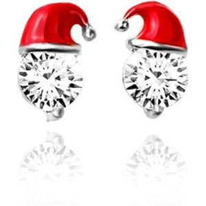 Orecchini a Perno con Perline di Cristallo a Forma di Cappello di Babbo Natale, Gioielli Natalizi per Feste Femminili, per Capodanno e Festività - Product Image 1