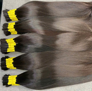 Cheveux vierges naturels de haute qualité, matière première, pleine longueur, 500 grammes, prix de gros en vrac - Product Image 5