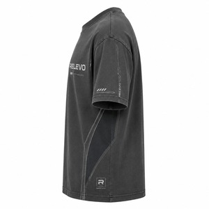 RELEVO INDUSTRIES Unisex Black Short Sleeve V-neck 3D <b>T</b>-<b>Shirt</b> Spandex <b>Polyester</b> Quick Dry Regular Fit Summer Sports Custom Logo - Product Image 4