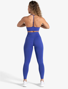 Ensemble de vêtements de sport pour femmes, vente en gros personnalisée, collection très prisée : soutien-gorge de sport taille haute et débardeur de yoga en coton pour le fitness - Product Image 3