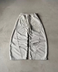 Glory Custom Panel Work Side Pocket Wide Leg <b>Trouser</b> Premium Quality Cotton Fleece Joggers For Streetwear OEM Wholesale - Product Image 4