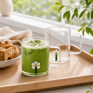 Tasse à café en verre borosilicate coloré de 460 ml, faite à la main, sans plomb, pour expresso et latte, vente en gros - Product Image 5