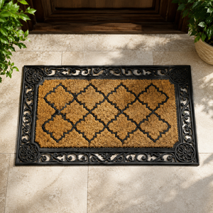 Tapis de porte moderne abstrait tressé et tissé, antidérapant avec dos en caoutchouc, épaisseur 15 mm, pour hôtel et usage intérieur/extérieur - Product Image 4