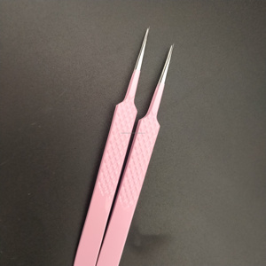 Pince à cils de précision, applicateur de coiffage des cils, en acier inoxydable courbé, professionnel pour salon de beauté - Product Image 1