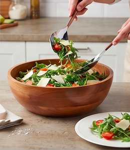 <b>Salad</b> Servers Set Stainless Steel Mirror Finish Rose Gold Handles <b>Salad</b> <b>Tools</b> for Events Catering Restaurants Handcrafted - Product Image 6