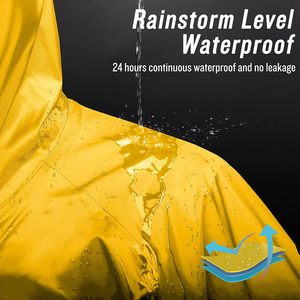 Traje Impermeable Largo con Capucha para Mujer, Desechable, Transpirable, Reflectante, para Viajes, Traje de Lluvia de Emergencia - Product Image 4