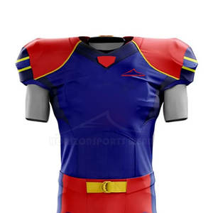 Uniforme de football américain léger, durable et respirant, options personnalisables, fabriqué en tissu mesh polyester pour les matchs de compétition - Product Image 3