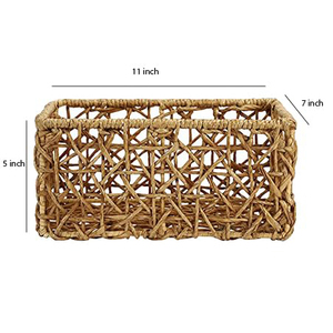 Best Quality <b>Rectangle</b> Shape Tabletop Decoration Handmade Woven Rattan <b>Storage</b> <b>Basket</b> For Parties Home Restaurants Kitchen Ware - Product Image 6