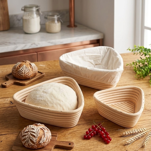 Triangle Banneton Basket for Bread Handmade Woven Proofing Basket for Sourdough <b>Baking</b> High Quality <b>Set</b> from Vietnam - Product Image 6