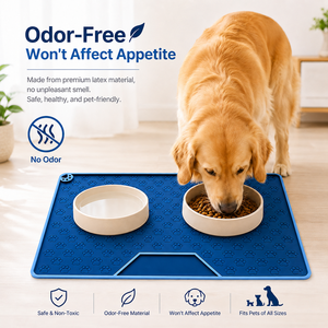 Tapis imperméable pour aliments pour animaux de compagnie 30x45cm, antidérapant, en latex synthétique, pour gamelle de chien, tapis de sol anti-déversement, OEM - Product Image 4