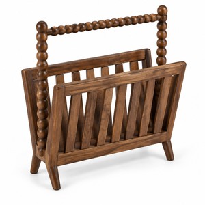 Porte-revues en bois d'acacia, vente en gros |   Chêne fumé artisanal |   Moradabad - Product Image 1
