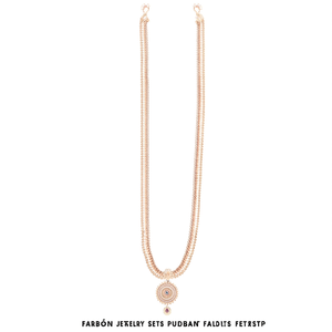 Fashion Jewelry Sets Circle Pendant Style Long Necklace - Product Image 1