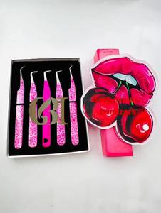 แม่เหล็กติดขนตา Cherry Lips Lash Tile รุ่นใหม่ล่าสุด  แหนบต่อขนตาอะคริลิคแบบยั่งยืน  แผ่นรองรูปดอกไม้และวงรีแบบกำหนดเอง มีจำหน่ายแล้ว - Product Image 5