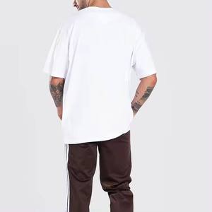 Camiseta de alta calidad 100% algodón, extragrande, gruesa, personalizada, lisa, para hombre, transpirable, informal, estilo hip hop, para adultos. - Product Image 2