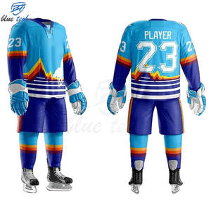 Ensemble d'uniformes de hockey sur glace personnalisés en gros – Maillot et short de hockey professionnels sublimés pour équipes sportives - Product Image 2
